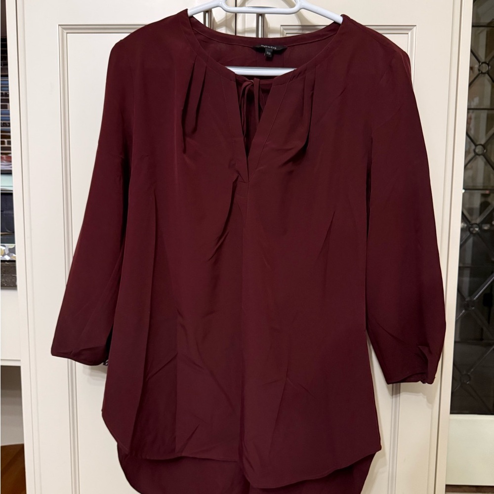 RW&CO Burgundy Blouse